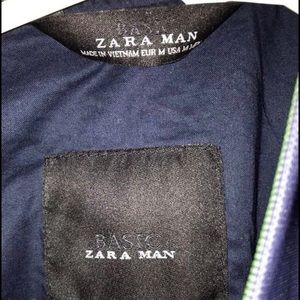 ZARA NAVY BLUE BOMBER JACKER